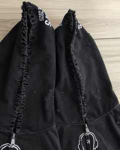 เสื้อมีฮู้ดผ้าคอตตอนพิมพ์ลายสำหรับ100% โลโก้สีดำเทอร์รี่มีซิปรูด - Product Image 6