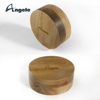 Pierre à aiguiser Angele Axe & Knife avec outil de ponçage multi-grains, corindon blanc écologique, boîte en bois d'acacia