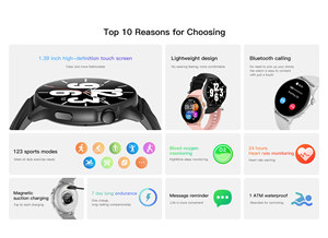 Zl38 1.39 Inch Vòng 10 Mét Không Thấm Nước 123 + Thể Thao Đa Ngôn Ngữ 24H Trái Tim Tỷ Lệ Oxy Trong Máu Màn Hình Thể Thao Thông Minh Đồng Hồ - Product Image 6