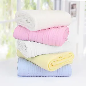 Muslin Selimut 100% Katun untuk Bayi, Bedong Kain Kasa Lembut untuk Pembungkus Tidur, Selimut Kereta Bayi