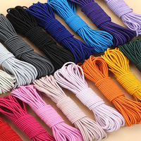 Cordon tressé extensible multicolore écologique de 2,5 mm en gros pour la couture, l'artisanat et les accessoires vestimentaires
