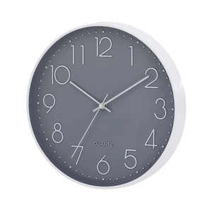 Horloges murales modernes 3D grises silencieuses à quartz de 12 pouces au design rond simple pour la décoration intérieure – Fabricants - Product Image 2