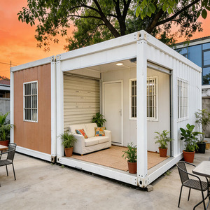 Maison préfabriquée industrielle moderne <span class=keywords><strong>de</strong></span> 20 pieds et 40 pieds avec construction en panneaux sandwich, structure durable pour usage familial et hôtelier - Product Image 1