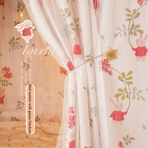 Voilage de <span class=keywords><strong>lit</strong></span> de style princesse de haute qualité avec imprimé floral de dessin animé, occultant, pour <span class=keywords><strong>lit</strong></span> simple, avec protection anti-poussière - Product Image 4