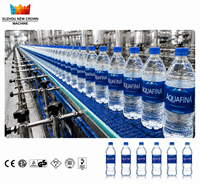 Machine de remplissage automatique d'eau en bouteille PET 2000-24000 BPH, machine d'embouteillage d'eau minérale et purifiée avec rinçage, remplissage et bouchage