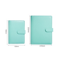 Carnet à spirales en cuir PU couleur macaron A5 A6, journal créatif à feuilles mobiles avec poche zippée, journal de voyage portable