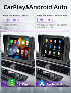 Écran DVR de voiture 7 pouces tactile, moniteur de voiture <span class=keywords><strong>avec</strong></span> Carplay iOS et Android Auto, <span class=keywords><strong>lecteur</strong></span> <span class=keywords><strong>DVD</strong></span> de voiture - Product Image 2