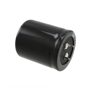 Condensador de canal del fabricante, de orificio pasante, 6800 uF, aluminio, 20%, 63V, SNAP TH ELG688M063AS5AA - Product Image 1