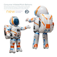 Ballon de dessin animé géant 4D en trois dimensions pour enfants, astronaute debout, fête d'anniversaire, jouet géant
