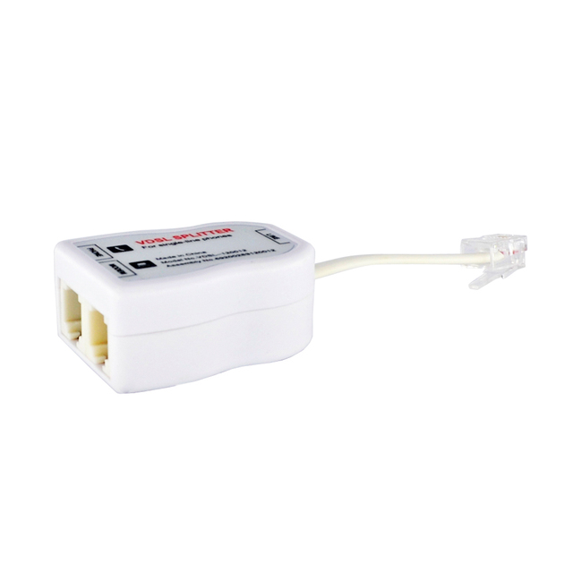 RJ11 VDSL Splitter Telecom Voice Modem Phone Telephone Filter Splitter