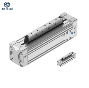 กระบอกลมแบบไร้ก้าน รุ่น Precision DGC-K-25-300-PPV-A-GK พร้อมตัวเลื่อนแบบลมระยะยาวและรางนำทางสำหรับหุ่นยนต์อุตสาหกรรม - Product Image 1