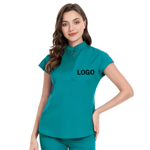 Uniforme Médico de 15 Colores Tipo Pijama Quirúrgico con Cuello Elástico para Enfermería Estilo Jogger Ropa de Trabajo - Product Image 4