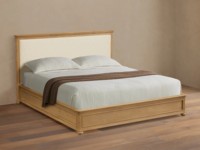 Modernes Luxus-Massivholzbettgestell Designer Conley Panel-Plattformbett Holzbetten für Schlafzimmer-Sets Luxus-Artikel