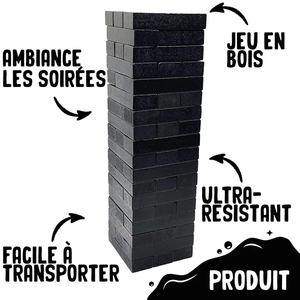 Noir en <span class=keywords><strong>bois</strong></span> bricolage Montessori jouet unisexe enfants blocs de construction empilage <span class=keywords><strong>tour</strong></span> <span class=keywords><strong>jeu</strong></span> éducatif électronique caractéristique boîte emballée - Product Image 3
