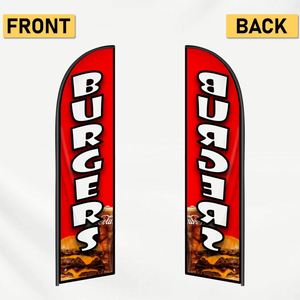 ธงขนนกแบบกำหนดเองคุณภาพสูงขนาด 2.5*11.5 ฟุต สำหรับงานปาร์ตี้ชายหาดและการโฆษณาประชาสัมพันธ์ - Product Image 4