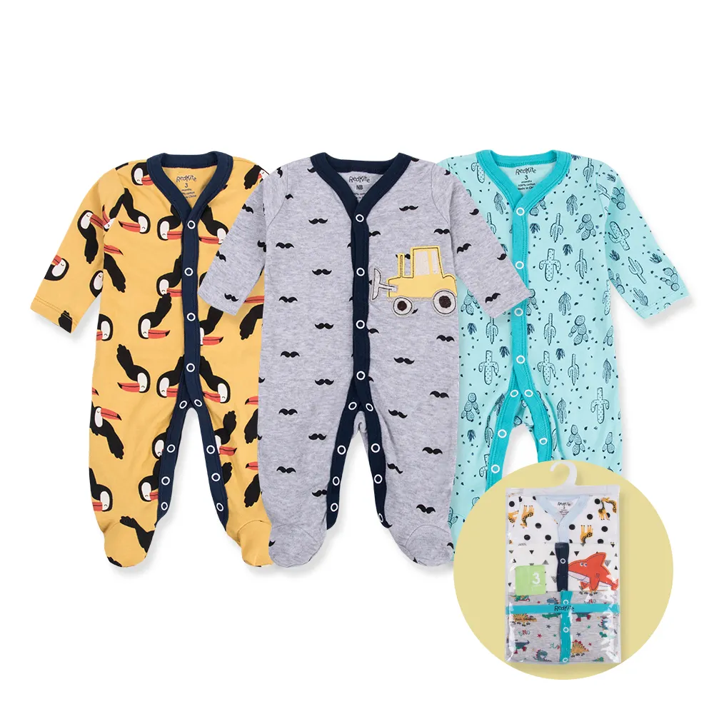 Redkite 4.1 hochwertige Langarm pyjamas Fuß Neugeborenen Baby Stram pler