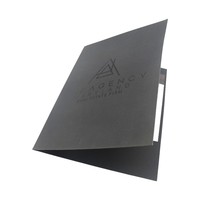 Carpeta de Presentación A4 de Papel con Impresión UV, Elegante y Sofisticada, con Ranura para Tarjetas, para Kits de Marketing Inmobiliario, Marca Latitude