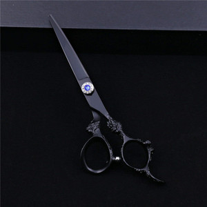 Ciseaux de coiffure Mk 6.0, manche dragon électroplaqué noir, outil de beauté professionnel, pour droitiers, lame de 62 mm - Product Image 2