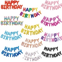 Lot de Ballons Bannière de Fête en Aluminium 16 Pouces Lettres Joyeux Anniversaire pour Vente en Gros