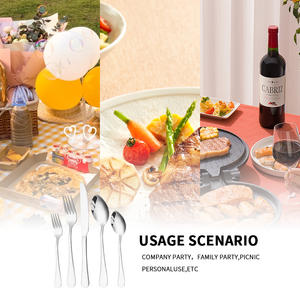 定制豪华餐具套装皇家婚礼晚宴刀叉Sppons酒店餐厅银金不锈钢餐具 - Product Image 6