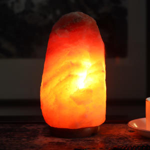 3-5kg Base de madera de cristal natural tallada a mano UE/lámpara de sal de mar Pakistán de China lámpara de sal - Product Image 6