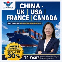 Transitaire maritime le moins cher Chine vers Royaume-Uni, États-Unis, France, Canada DDP DDU LCL Express Agent d'expédition directe DHL Dropshipping