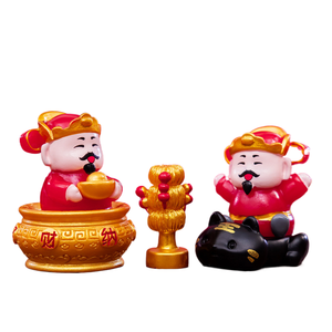 좋은 품질 천준 풍경 새해 축제 우 부의 신 DIY 블라인드 박스 액세서리 자동차 데스크탑 매력 작은 장식품 - Product Image 1