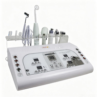 AU-8208-V1 8 en 1 haute fréquence galvanique pulvérisation sous vide brosse rotative beauté de la machine faciale