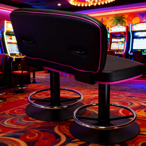 Silla de <span class=keywords><strong>Bar</strong></span> Moderna de Cuero Baccarat con Respaldo, Taburetes Ajustables de Doble Asiento para Uso en el Hogar, <span class=keywords><strong>Bar</strong></span> y Hotel - Product Image 6