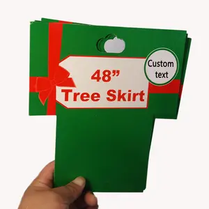 מפעל התאמה אישית של חצאית עץ חגיגית כרטיס להגדיר נייר צבעוני ליצירת תצוגת חג המולד מדהימה