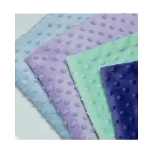 100% Polyester Knit Embossed Minky Dot Super Soft Bubble Chiffon Fabric