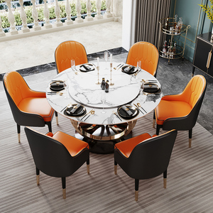 Mesa y <span class=keywords><strong>sillas</strong></span> de <span class=keywords><strong>comedor</strong></span> de mármol, pierna dorada, para cocina, hotel, económica, victoria, 2020 - Product Image 5