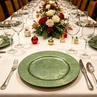 Assiettes de présentation en plastique personnalisées avec motif flocon de neige en relief pour la location d'événements festifs et la décoration de table de Noël