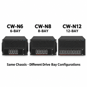 CW-N Serisi 6 8 12 Bölmeli NAS Sunucu Kasası Sıcak Değiştirilebilir SATA SFF-8643 ATX MATX ITX 8 PCIe Depolama Şasisi - Product Image 2