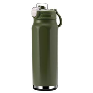 Gobelet isotherme double paroi en acier inoxydable 316, grande capacité, avec corps octogonal antidérapant et double paille intégrée - Product Image 3