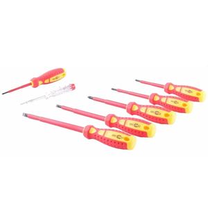 7-Piece Insulated <b>Screwdriver</b> <b>Set</b> With Red And Yellow Handles For Electrical Repairs - Product Image 1