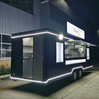 Offre Spéciale Rapport Qualité-Prix : Remorque de Restauration Mobile Grande Capacité avec Plateforme Carrée, pour Food Truck, Kiosque, Cafés et Salons de Thé