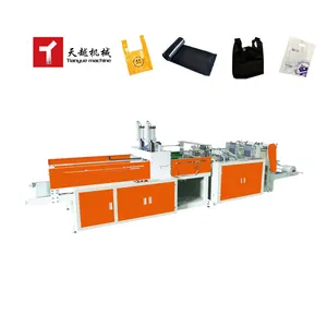 Disposable Gloves Polythene Plastic Shopping Bag Making Machine High Speed Fully Automatic Plastic T-Shirt Bag Making Machine