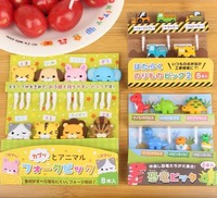 Mini-fourchettes à fruits mignonnes en forme d'animaux pour enfants, pics à fruits en forme de château, accessoires pour boîte bento, pics à bento, cure-dents de bento à motif de dessin animé