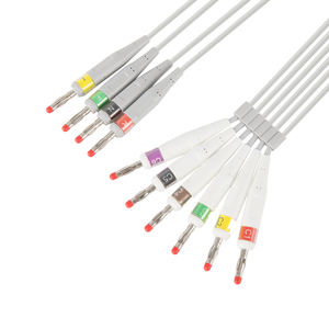 Eendelige Ekg-Kabel Met Leadwire Voor Mindray <span class=keywords><strong>Ecg</strong></span>-Kabel 10 Leidt Banaan Iec Standaard Ekg Patiëntkabel Oem-Service - Product Image 3