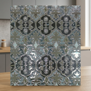 Carreaux muraux décoratifs en céramique émaillée haute brillance Vistaar Brand Golden Silver 300x600mm pour intérieur - Product Image 1
