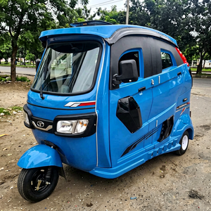 Triciclo Eléctrico de Pasajeros 48V 501-800W, Carrocería Abierta, 3 Asientos, Acero, Certificado DOT, Negro con Toldo Amarillo, 80km/h, 70-90km de Autonomía - Product Image 1