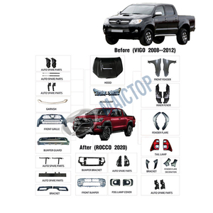 Accessoires de voiture Maictop 4x4 Bodykit Facelift Front Bumper Bodykit pour <span class=keywords><strong>Hilux</strong></span> Vigo Revo Rocco2005-2014 Upgrade to 2021 <span class=keywords><strong>2022</strong></span> - Product Image 3
