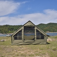 Tente de camping gonflable imperméable en PVC Oxford à double couche pour 8 à 10 personnes, trois chambres, un salon, montage rapide et automatique