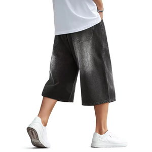 Shorts <span class=keywords><strong>en</strong></span> <span class=keywords><strong>jean</strong></span> amples et décontractés pour hommes, parfaits pour l'été - Product Image 3