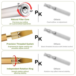 Inhalador de Óxido de Aluminio Metálico sin Vapor para Relajación, para Dejar de Fumar, Reutilizable, para Mujeres, Alivio del Estrés - Product Image 5