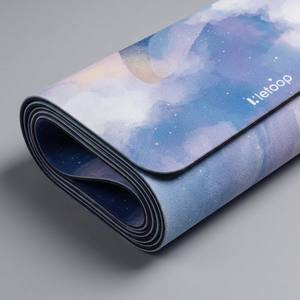 Tapis de yoga Sansd en daim lavable et caoutchouc naturel, ultra-fin, pliable, avec grip professionnel et impression personnalisée pour la vente en gros - Product Image 3