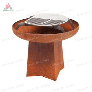 Corten metal outdoor patio fire pit BBQ piccolo barbecue pit BBQ corten steel - Product Image 6
