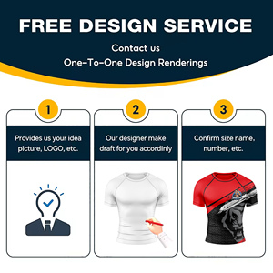 Premium Quality OEM Rash Guard Men Sublimation Printed Spandex Gym Fitness Surfing Diving Boxing Rash Guard Compression Shirts - Product Image 3