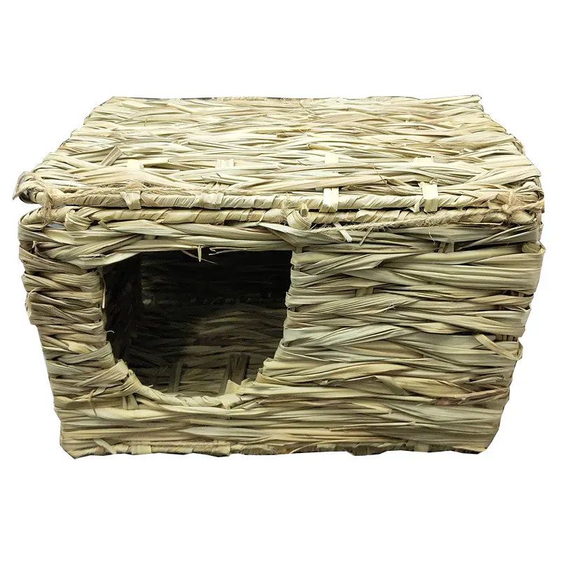 Fait à la main pliable tissé herbe animal de compagnie lapin Hamster cobaye cage nids maison petits animaux maison